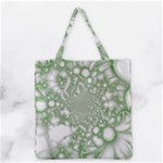 Green Abstract Fractal Background Texture Grocery Tote Bag