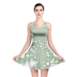 Green Abstract Fractal Background Texture Reversible Skater Dress