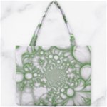 Green Abstract Fractal Background Texture Mini Tote Bag