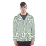 Green Abstract Fractal Background Texture Men s Hooded Windbreaker