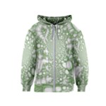 Green Abstract Fractal Background Texture Kids  Zipper Hoodie
