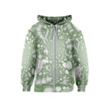 Green Abstract Fractal Background Texture Kids  Zipper Hoodie