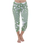 Green Abstract Fractal Background Texture Capri Winter Leggings 