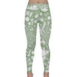 Green Abstract Fractal Background Texture Classic Yoga Leggings