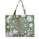 Green Abstract Fractal Background Texture Zipper Mini Tote Bag