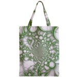 Green Abstract Fractal Background Texture Zipper Classic Tote Bag