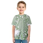 Green Abstract Fractal Background Texture Kids  Sport Mesh Tee