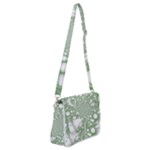 Green Abstract Fractal Background Texture Shoulder Bag with Back Zipper