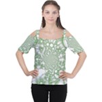 Green Abstract Fractal Background Texture Cutout Shoulder Tee