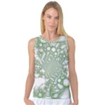 Green Abstract Fractal Background Texture Women s Basketball Tank Top