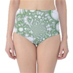 Green Abstract Fractal Background Texture Classic High-Waist Bikini Bottoms