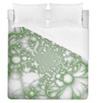 Green Abstract Fractal Background Texture Duvet Cover (Queen Size)