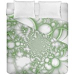 Green Abstract Fractal Background Texture Duvet Cover Double Side (California King Size)