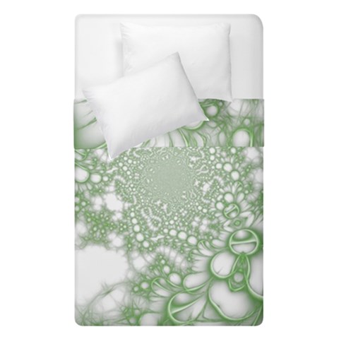Green Abstract Fractal Background Texture Duvet Cover Double Side (Single Size) from ArtsNow.com
