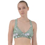 Green Abstract Fractal Background Texture Sweetheart Sports Bra