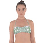 Green Abstract Fractal Background Texture Halter Bandeau Bikini Top