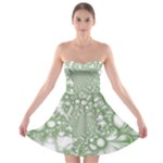 Green Abstract Fractal Background Texture Strapless Bra Top Dress