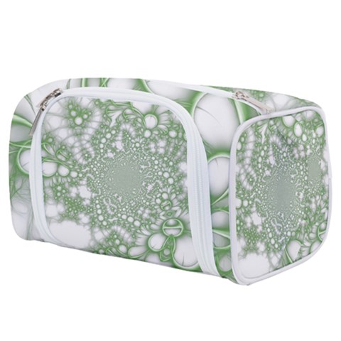 Green Abstract Fractal Background Texture Toiletries Pouch from ArtsNow.com