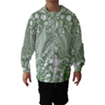 Green Abstract Fractal Background Texture Kids  Hooded Windbreaker