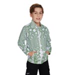 Green Abstract Fractal Background Texture Kids  Windbreaker