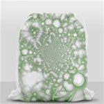 Green Abstract Fractal Background Texture Drawstring Bag (Small)