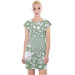 Green Abstract Fractal Background Texture Cap Sleeve Bodycon Dress