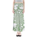 Green Abstract Fractal Background Texture Full Length Maxi Skirt