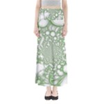 Green Abstract Fractal Background Texture Full Length Maxi Skirt