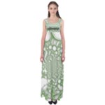 Green Abstract Fractal Background Texture Empire Waist Maxi Dress