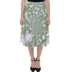 Green Abstract Fractal Background Texture Classic Midi Skirt