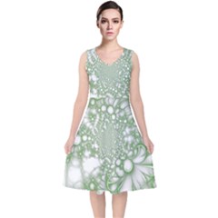 V-Neck Midi Sleeveless Dress  