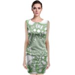 Green Abstract Fractal Background Texture Classic Sleeveless Midi Dress