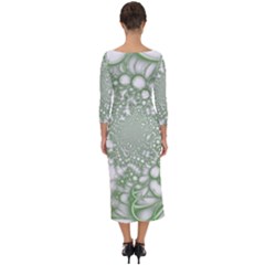 Quarter Sleeve Midi Bodycon Dress 