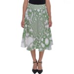 Green Abstract Fractal Background Texture Perfect Length Midi Skirt