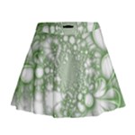 Green Abstract Fractal Background Texture Mini Flare Skirt