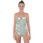 Green Abstract Fractal Background Texture Tie Back One Piece Swimsuit