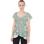 Green Abstract Fractal Background Texture Lace Front Dolly Top