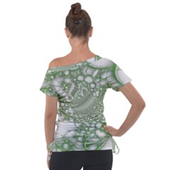 Off Shoulder Tie-Up T-Shirt 