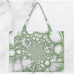 Green Abstract Fractal Background Texture Zipper Medium Tote Bag