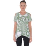 Green Abstract Fractal Background Texture Cut Out Side Drop Tee