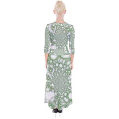 Quarter Sleeve Wrap Maxi Dress 