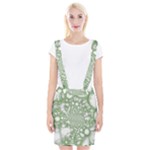 Green Abstract Fractal Background Texture Braces Suspender Skirt