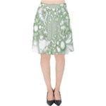 Green Abstract Fractal Background Texture Velvet High Waist Skirt