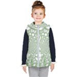 Green Abstract Fractal Background Texture Kids  Hooded Puffer Vest