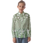 Green Abstract Fractal Background Texture Kids  Long Sleeve Shirt