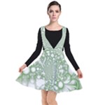 Green Abstract Fractal Background Texture Plunge Pinafore Dress