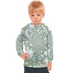 Green Abstract Fractal Background Texture Kids  Hooded Pullover