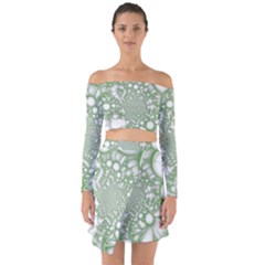 Off Shoulder Top with Skirt Set 