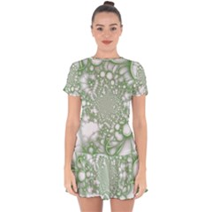 Drop Hem Mini Chiffon Dress 