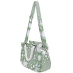 Green Abstract Fractal Background Texture Rope Handles Shoulder Strap Bag